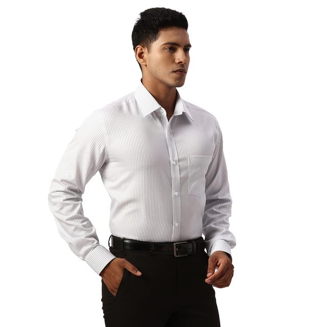 Park Avenue Regular Fit Grey Formal Shirt for Men