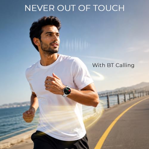 Fastrack Smart Jupiter R3 Pro with 1.43" AMOLED Round Display, BT Calling, Heart Rate, REM Sleep & Stress Tracking, IP68, Functional, AI Assitant, Hydration Alert Smart Watch for Men & Women - Yellow