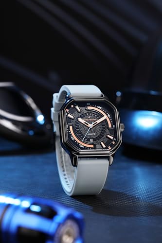 Daniel Hechter Paris Rivoli Collection Modern Analog Watch for Men with Octagon Dial and Silicon Band-DHM1003