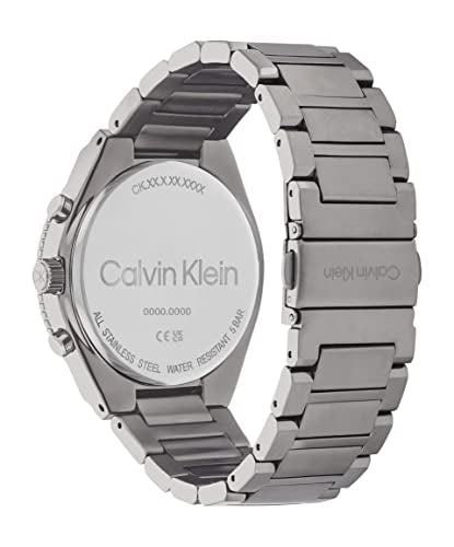 Calvin Klein Ck Fearless Qtz Multifunction Grey Tonneau Dial Men's Watch|Stainless Steel Material|Multi Color Band - 25200304