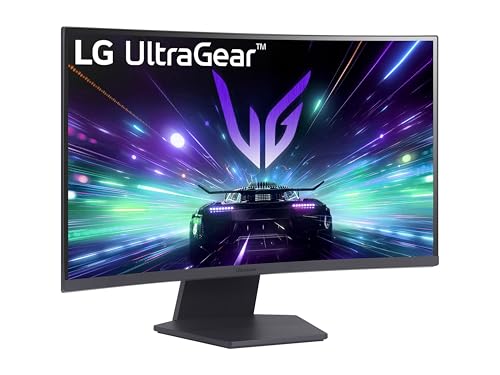LG 27GS60QC-B Ultragear Monitor, 27 Inch QHD, 2560 x 1440, VA Panel, 16:9, HDMI, 1ms, 180Hz, FreeSync, Universal Connectivity, Color Purple Gray