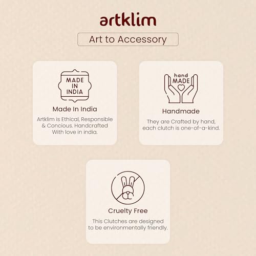 Artklim Black Based Sequins Embroidery Fabric Clutch Bag For Women With Detachable Chain
