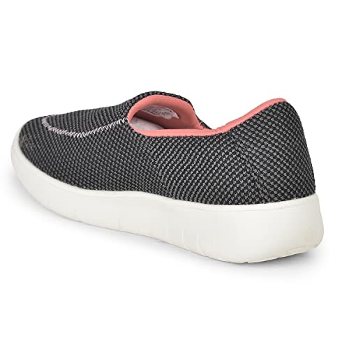 Liberty LEAP7X Olivia Sports Non Lacing Shoe for Women (Black_4)