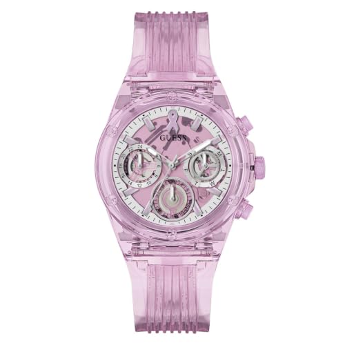 GUESS Round 39mm Pink Dial Analog Women Watch - GW0032L9