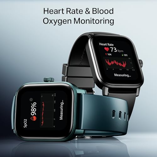 boAt Wave Call 3 Smartwatch 1.83” HD Display with Animated Watch Faces; BT Calling, Functional Crown, Multiple Sports Modes, IP68, HR, SpO2 Monitor, Smart Watches for Men & Women (Aqua Blue)