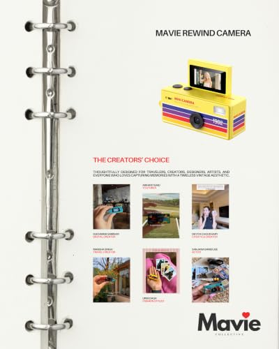 Mavie Rewind Mini Digital Camera | 1080P HD Pocket Digital Camera with Flip Screen | Compact Camera for Travel, Photography, Vlogging & Aesthetic Content