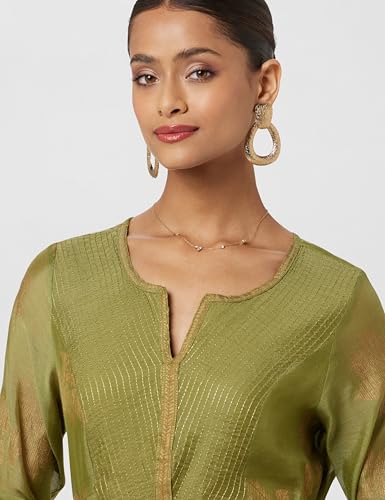 BIBA Women Printed Maxi Mix & Match (Festive 1957_Green_42, Dress)