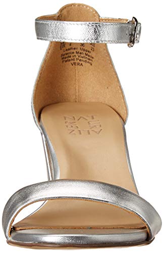 Naturalizer Womens Vera Silver Leather Ankle Straps 10 M