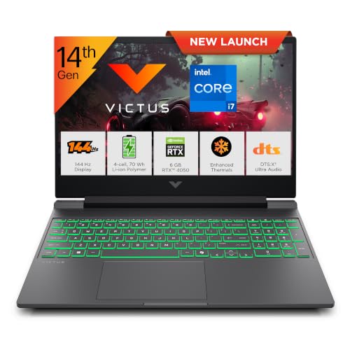 HP Victus 15, Intel Core i7-14650HX, 6GB RTX 4050, 16GB DDR5(Upgradeable) 512GB SSD, FHD, IPS, 144Hz, 300 nits, 15.6''/39.6cm, Win11, Office24, Mica Silver, 2.3kg, fa2619TX, Xbox* RGB Gaming Laptop