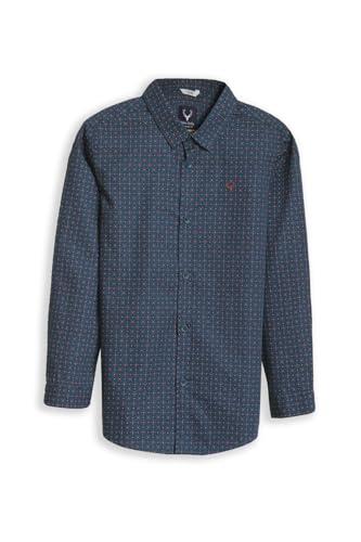 Boys Green Print Casual Shirt