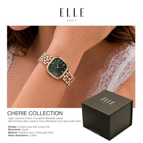 ELLE Women's Watch Cherie Green Square Dial EL-CH-GRN