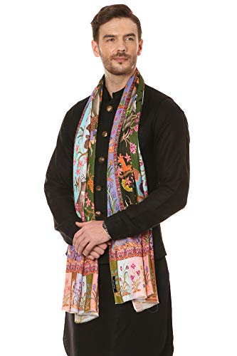 Pashtush Mens fine Soft Ethnic Stole, Shikaardar Design