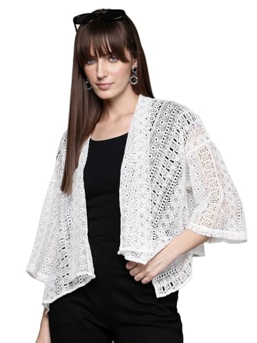 Label RITU KUMAR Ivory Fashion Flair Outer Wear Shrug