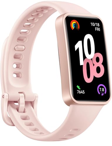 Huawei Band 10 Smartwatch with AI-Powered Fitness Monitoring, Pro-Level Sleep Analysis, Emotional Wellbeing Assistant,Streamlined Metallic Design,Fast Charging,iOS Android (Band 10, Pink)