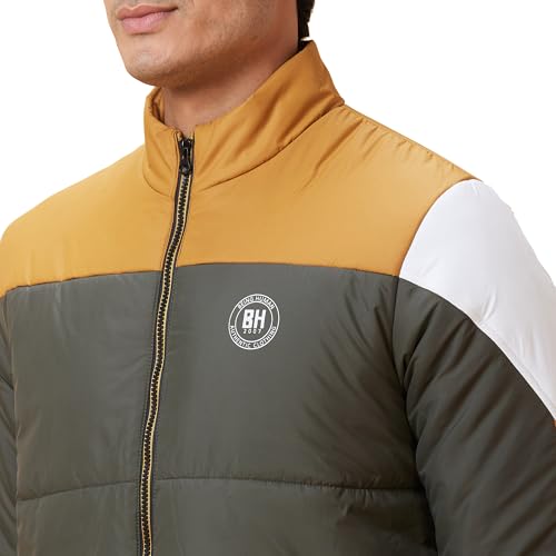 Bottle Green Regular Fit Men's Jacket by Being Human Clothing