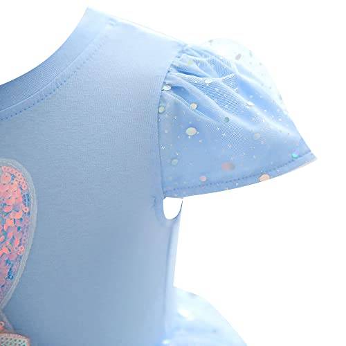 Hopscotch Girls Light Sequin Embellished Party Dress. In Blue Color for Ages 3-4 Years