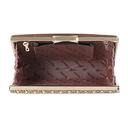 Mochi Womens Synthetic Antic Gold Clutch (One Size)
