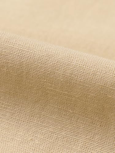 The Souled Store Cotton Linen Pants: Rich Cream Women Buttoned Waistband Solid Lightweight Utility Straight Fit Cargo Pants