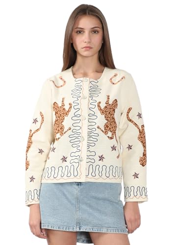 VERO MODA Women's Regular Fit White Jacket