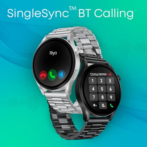 Fastrack Radiant FX4 1.51" AMOLED Metal Smart Watch with Single Sync BT Calling, Functional Crown, All-Round Health Tracking, 100+ Sports Modes, IP68 – Smartwatch for Man & Woman (Black)