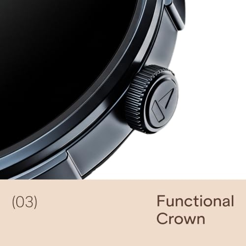 boAt Lunar Connect 2 with 1.28" (3.25 cm) HD Display, Metallic Design, HR, SpO2 & Sleep Tracking, Bluetooth Calling, Emergency SOS, Smart Watch for Men & Women (Active Black)