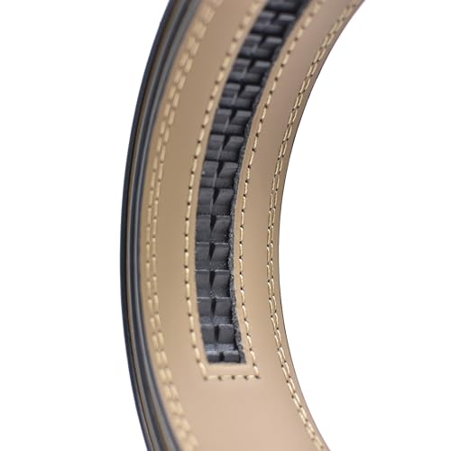WildHorn Men's Genuine Leather Belt for Men| Premium Auto-Lock Buckle | Adjustable up to 48” | Formal & Casual Wear | Micro-Adjust Fit | Stylish Gift Box Included (Free Size) (NATURAL BLACK)