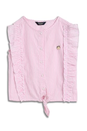 Allen Solly Girls Pink Stripe Casual Top