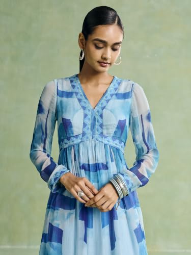 Aarke Ritu Kumar Blue Riverstone Kurta With Pant And Dupatta