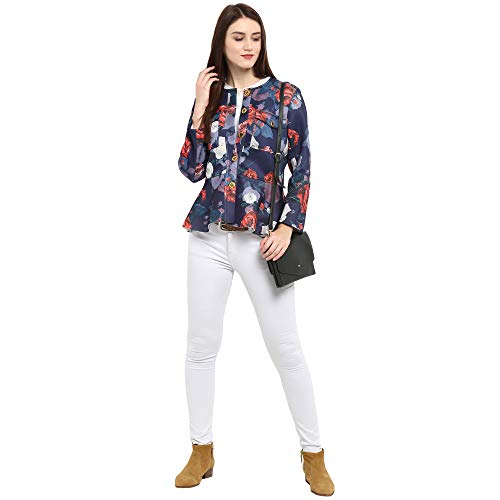 Zima Leto Women's Blazer (7022_Navy Blue_Small)