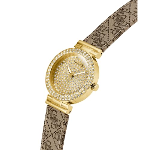 GUESS Champagne Round Dial Analog Women's Watch - GW0943L2