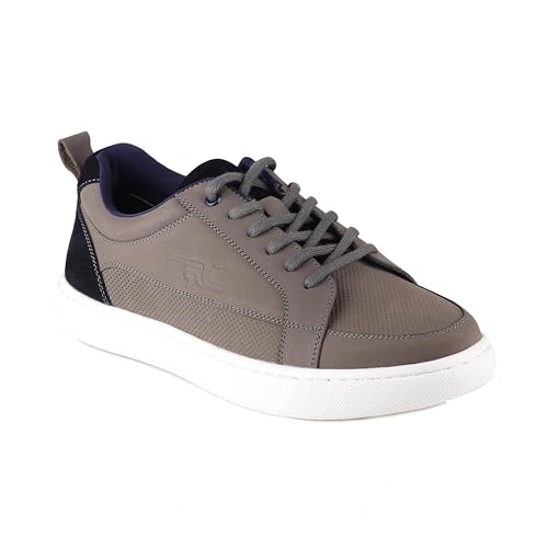 Red Chief Men's Casual Lace-Up Leather Shoes – Everyday Style with Premium Comfort | RC3966 005 | Gray | UK8