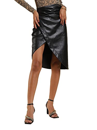 Label RITU KUMAR Women's Knee Length Skirt SKRDPP01N30097410-BLACK-S