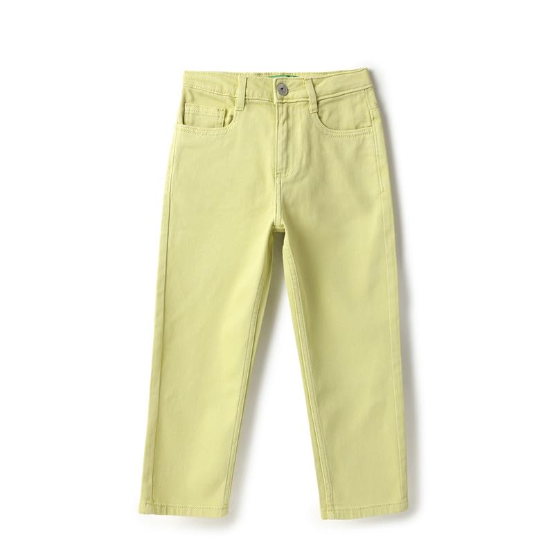 United Colors of Benetton Solid Straight Fit Crochet Pocket Denim Jeans