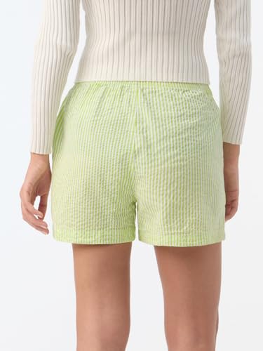 The Souled Store Peppa Pig: Chill with Peppa Kids Elastic Waistband Light Green Striped Embroidered Cotton Blend Regular Fit Casual Boxer Shorts