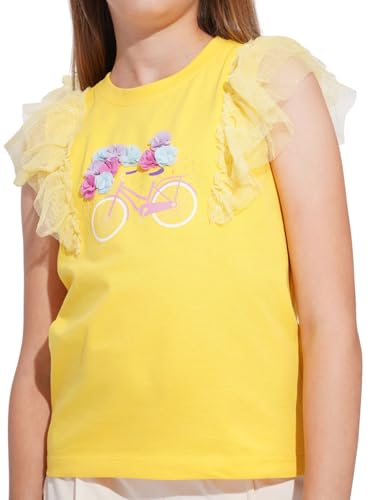 VERO MODA Girl Regular Fit Yellow T-Shirt