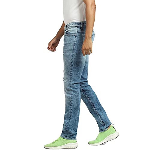 Jack & Jones Men's Cotton Blend Slim Fit Blue Jeans_38