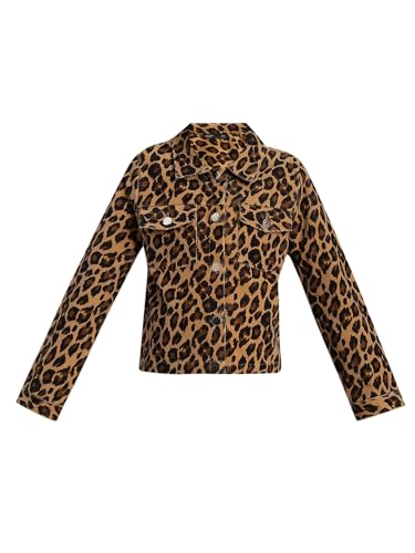 VERO MODA Girl's Animal Regular Fit Brown Shirt