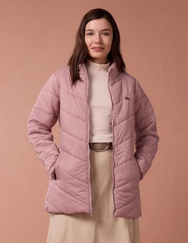 U.S. POLO ASSN. Longline High Neck Puffer Jacket (UWAW24JCK143_Pink_XXL)