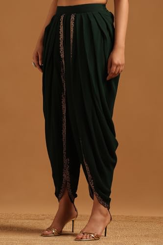 Soch Womens Green Georgette Embellished Salwar Suit With Bead Details