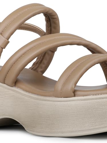 Inc.5 Womens Beige Smart Casual Solid Round Toe Heels