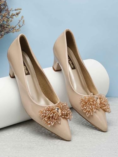 Flat n Heels Womens Beige Pumps FnH 2749-BG