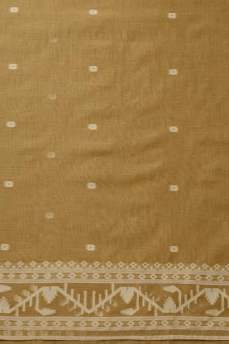 Soch Womens Mustard Chanderi Woven Design Unstitched Dress Material