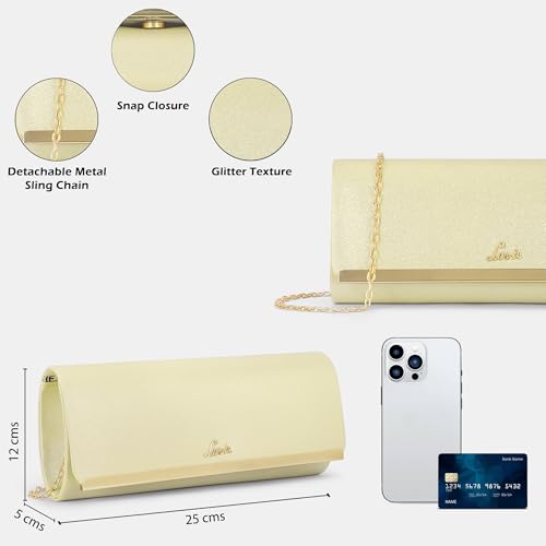 Lavie Women's Dazzy Envelope Clutch | Ladies Purse Handbag