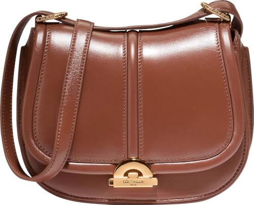 Cole Haan Women's Celenea Leather Saddle, Ch Dk Cuoio/Ivory, UNIT
