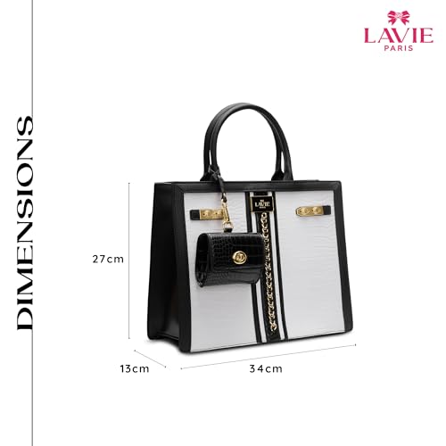 LAVIE PARIS Women's Louvre Chain Satchel Bag | Satchel Handbag for Work | Ladies Purse | Stylish Shoulder Bag | Gift for Women