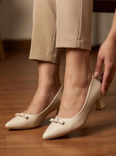 Carlton London Women Fashion Shoes,Cream,UK-6