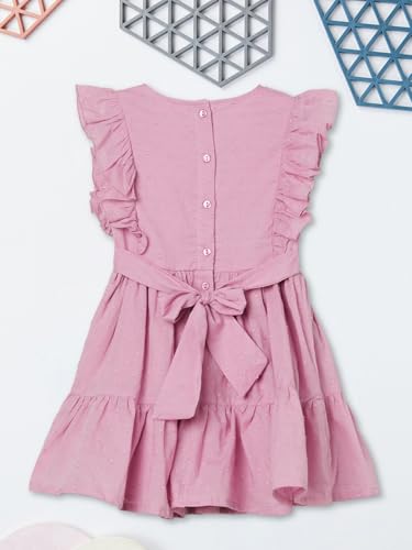 Max Girls Embroidered Dress(Pink_2-3 Y)