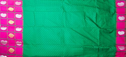 SREE KUMARAN Women's Kanchipuram Kubera Brocade Silk Pure Pattu Sarees With Blouse (VSK437-7)
