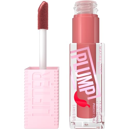 Maybelline New York Lifter Plump - Plumping Lip Gloss, Peach Fever, 5ml