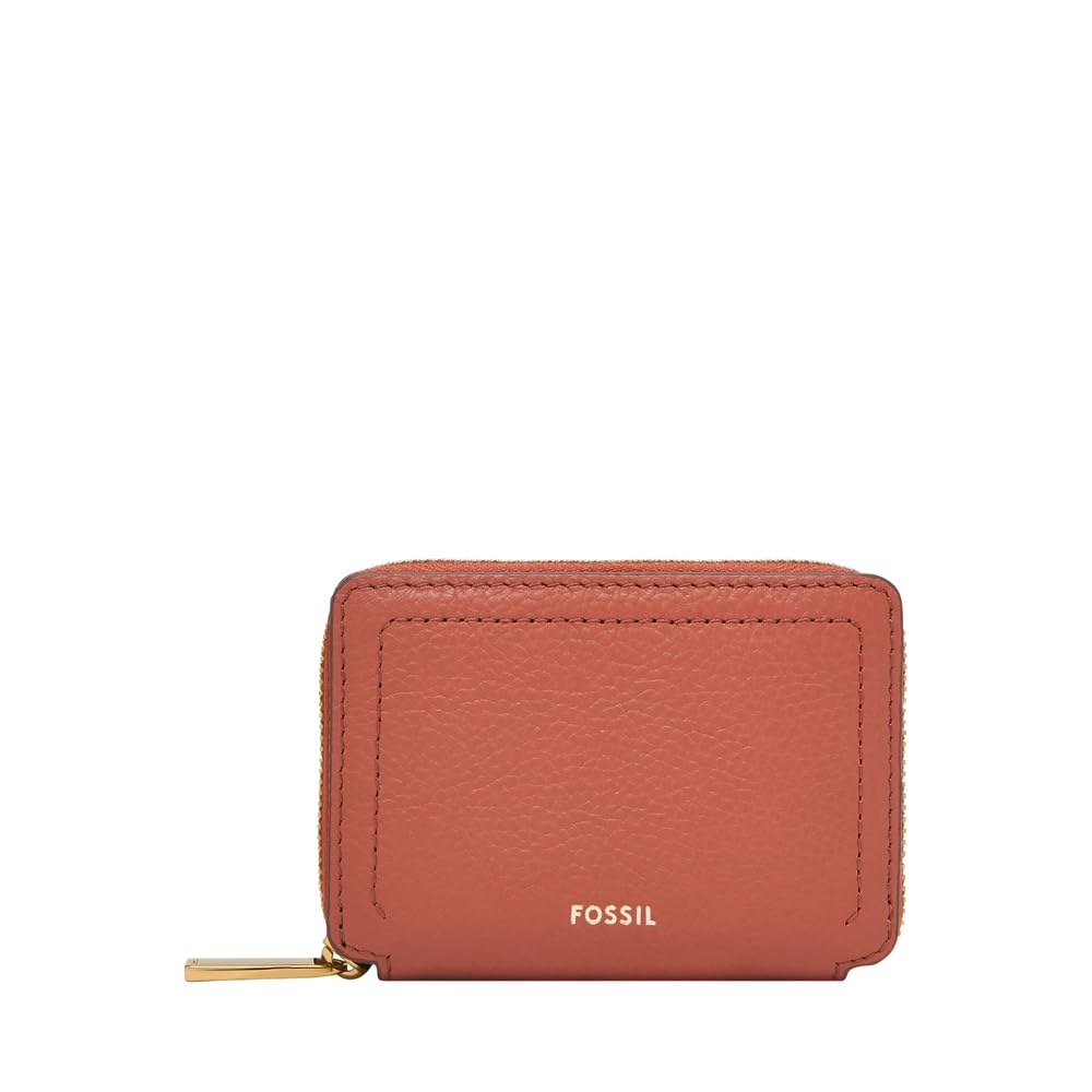 Fossil Leather Women Logan Red Card Case SL10045604